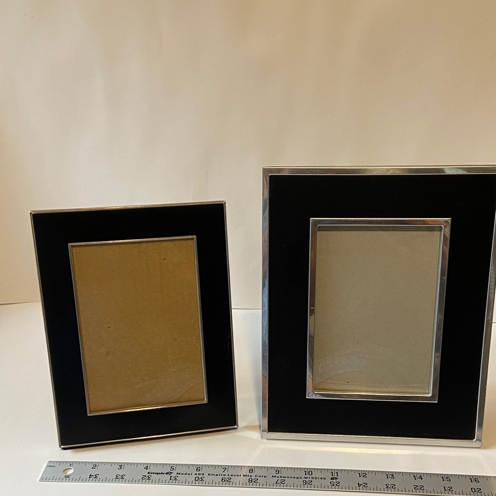 Elegant Black and Silver Picture Frame Set